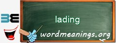 WordMeaning blackboard for lading